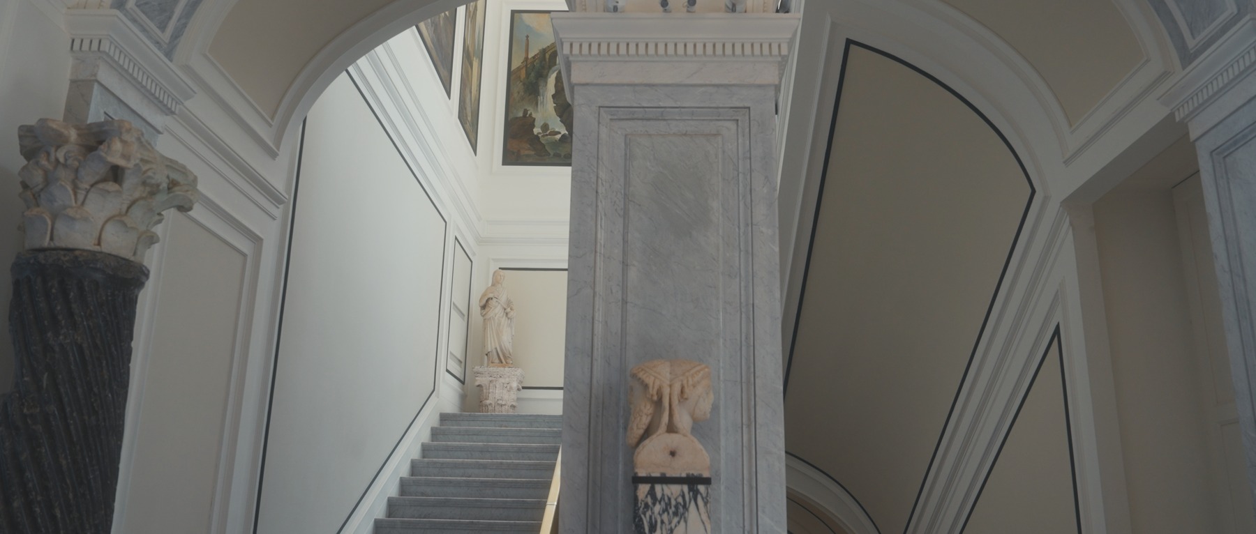 Staircase and architecture inside Villa Astor
