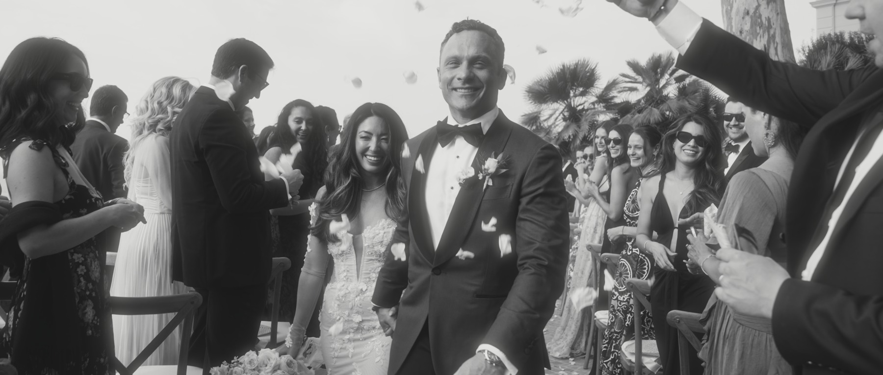Morgan and Patrick leaving the ceremony